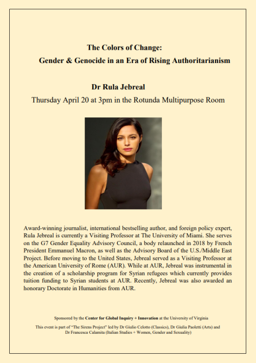 The Colors of Change:  Gender & Genocide in an Era of Rising Authoritarianism with Dr. Rula Jebreal