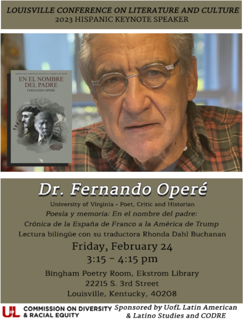 Professor Fernando Operé will be speaking at the Louisville Conference