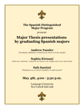 Spanish Distinguished Major Thesis Presentation